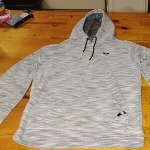 Gray Patterned Alien Hoodie Medium